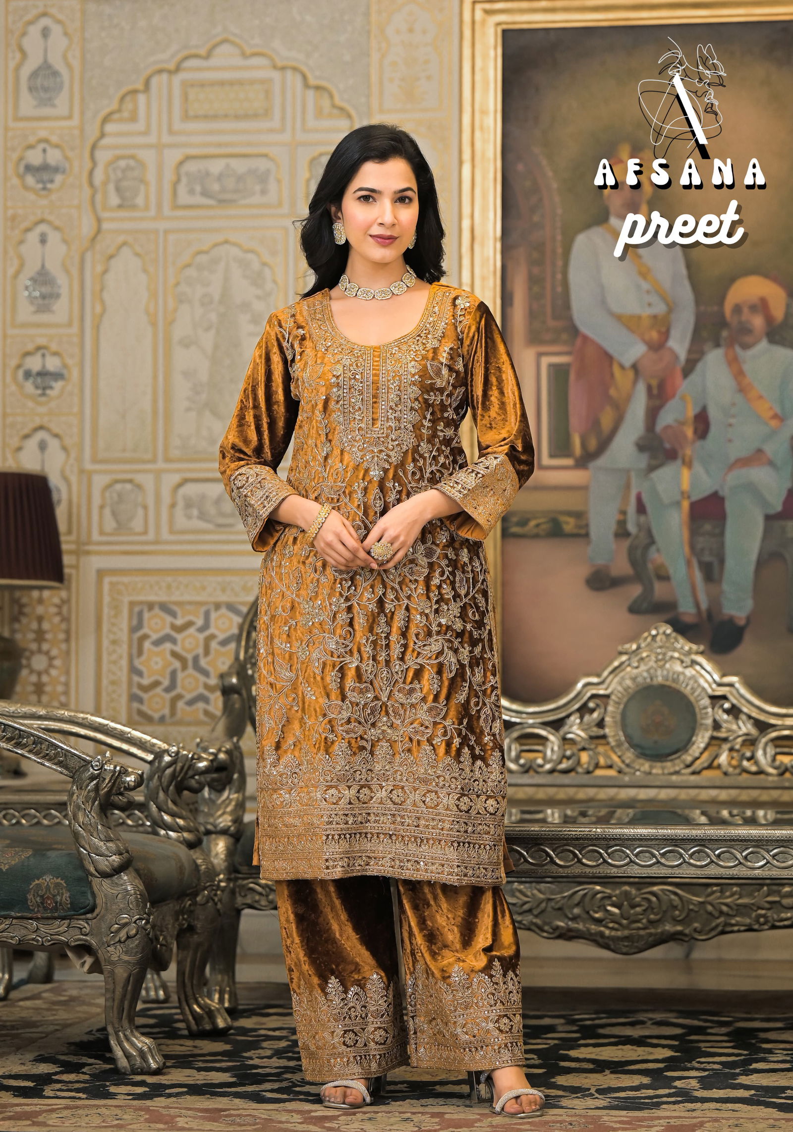 Preet By Afsana Viscose Makhmal Cording Work Readymade Suits Orders In India